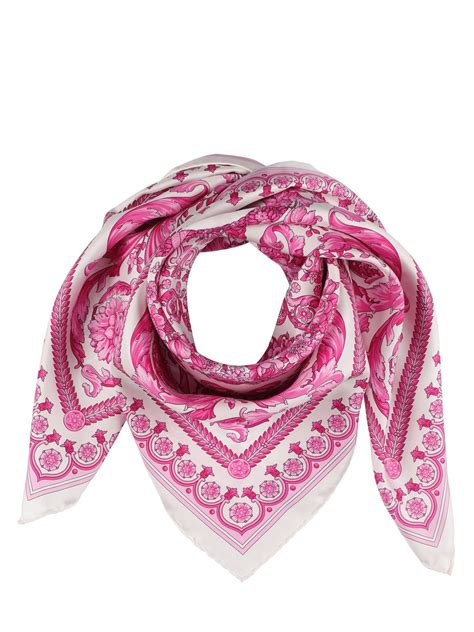 Glicine/bianco Printed Twill Scarf 